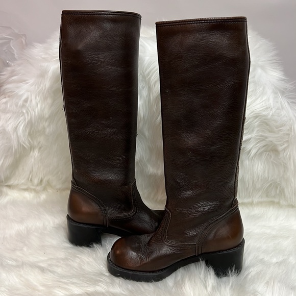 Esprit | 90s Chunky Leather One High Riding Boots 6.5 - Picture 9 of 11